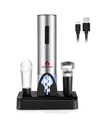 6 in 1Electric Wine Bottle Opener Set Rechargeable Cordless Corkscrew Opener Set Budget
