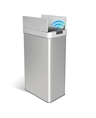 16 Gallon Stainless Steel Slim Motion Sensor with Butterfly Lid Trash Can Hassle-Free Returns