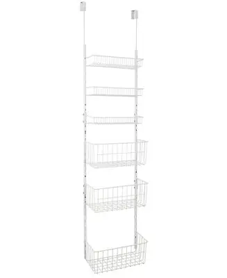 6-Tier Over the Door Pantry Organizer Rack with Adjustable Shelves Luxury