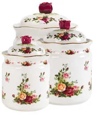 "Old Country Roses" Canisters, Set of 3 Wholesale