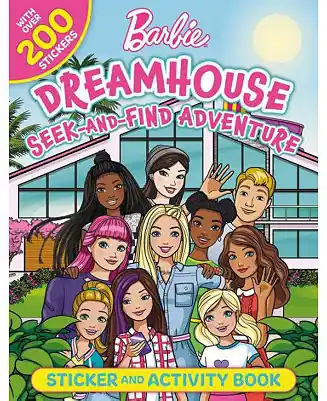 Barbie Dreamhouse Seek-and-Find Adventure: 100% officially Licensed by Mattel, Sticker & Activity Book For Kids Ages 4 to 8 by Mattel Premium