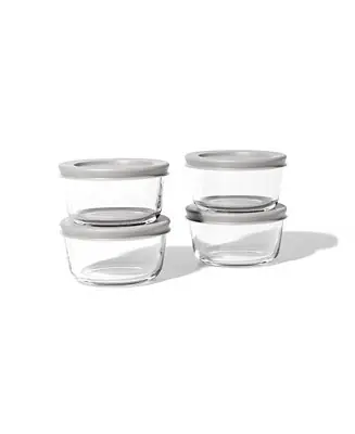 Free Returns 8-Piece 1 Cup Round Food Storage and Meal Prep Container Set