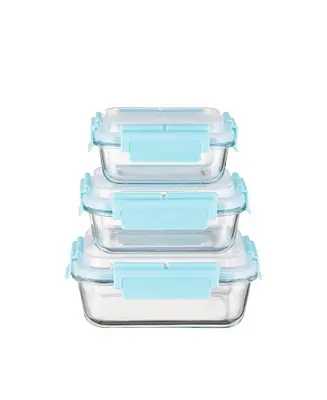 3 Pc Rectangular Container Hi-Top Lids with Pro Grade Removable Lockdown Levers Set Exclusive