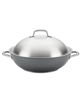 Accolade Forged Hard-Anodized Nonstick Wok with Lid, 13.5-Inch, Moonstone Popular