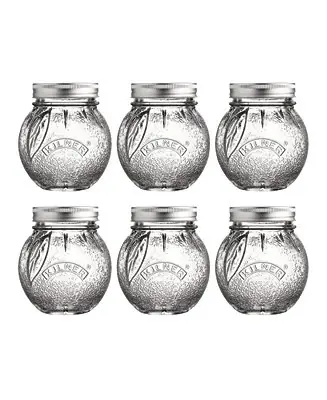 Orange Jar 13.5 oz, Set of 6 Handmade