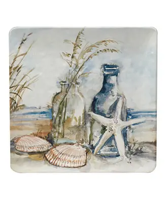 Coastal Landscape Square Platter, 12.5" In Demand