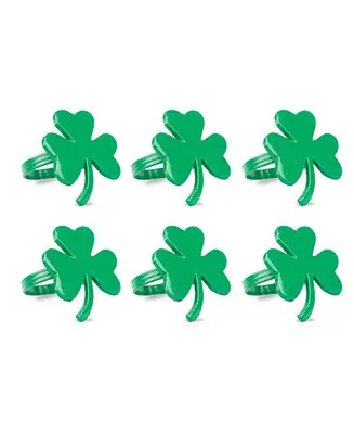 Shamrock Napkin Ring, Set of 6 Next Day Delivery