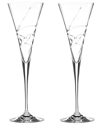 Stemware, Adorn Toasting Flutes, Set of 2 Brand New