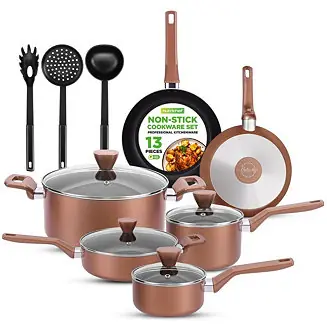 Direct From Manufacturer PFOA/PFOS-Free 13-Pc Nonstick Cookware Set