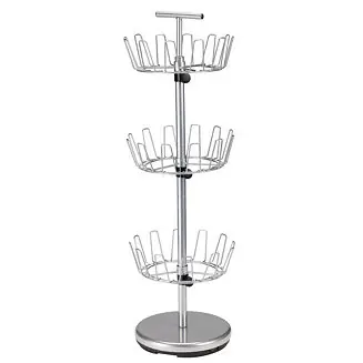 3-Tier Revolving Shoe Rack Shoe Tree Secure Checkout