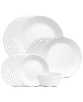 Shimmering White 32 Pc. Dinnerware Set, Service for 8 Fast Shipping