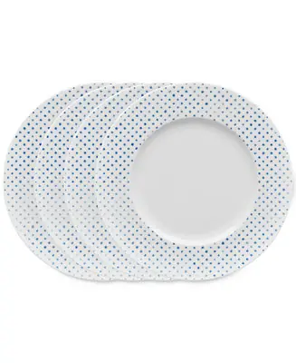 Holiday Sale Hammock "Dots" Rim Salad Plates, Set of 4