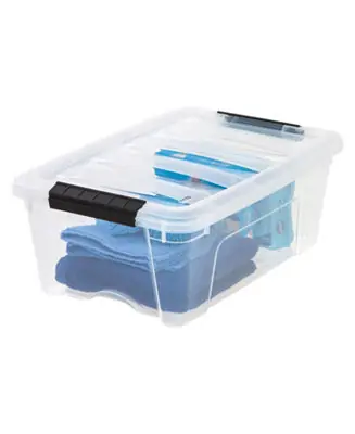 12.95qt Clear View Plastic Storage Bin with Lid and Secure Latching Buckles Top Rated