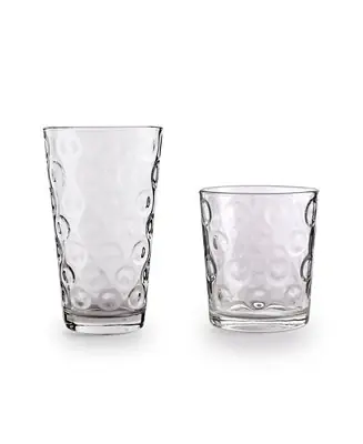 Double Circle Entertaining Glasses, Set of 16 Premium