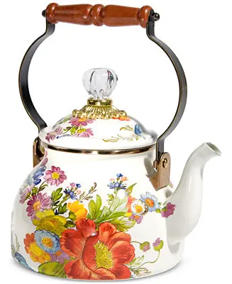 White Flower Market 2-Qt. Tea Kettle Flash Sale