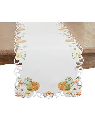 Next Day Delivery Embroidered Easter Eggcellent Table Runner, 16"x54"