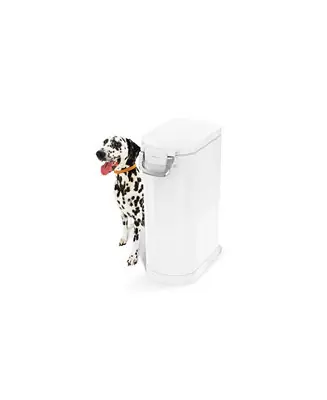 X-Large Pet Food Can, White Stainless Steel Price Drop