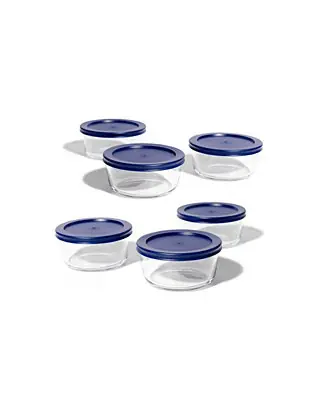 12-Piece 2 Cup Round Food Storage and Meal Prep Container Set Authentic