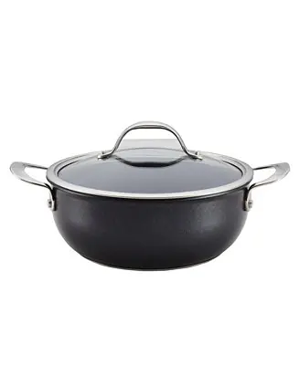 X Hybrid Nonstick Aluminum 4 QT Casserole Pan With Lid Fast Shipping