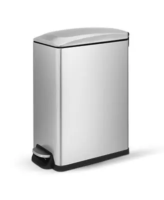 12 Gal/ 45 LiterSlim Stainless Steel Step-on kitchen Trash Can Big Sale