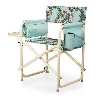 Worldwide Shipping by Picnic Time Light Blue Outdoor Directors Folding Chair