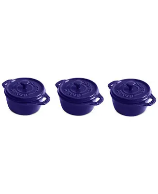 3-Piece Ceramic Mini Round Dutch Oven Set Shop Now