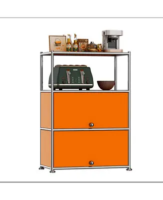 3-Tier Storage Cabinet Metal Shelving Unit – Multi-Functional Kitchen Organizer Flash Sale