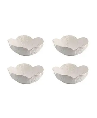 Worldwide Shipping Cabbage Beige Cereal Bowl, Set of 4