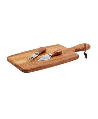 3-Piece Acacia Rectangular Serving Board Set Modern