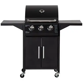 3 Burner Gas Grill w/ Wheels, Storage Shelves, Thermometer, Price Drop