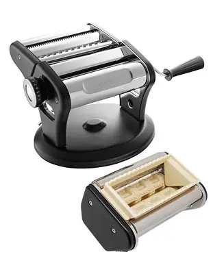 3 Pc Pasta Machine with Spaghetti/Fettuccine and Ravioli Attachments Exclusive Offer