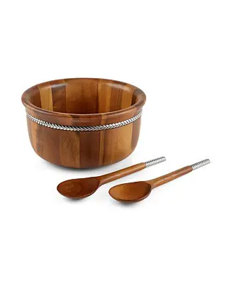 Worldwide Shipping Nambe Salad Bowl With Servers