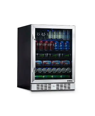 24" Built-in 177 Can Beverage Fridge in Stainless Steel with Precision Temperature Controls and Adjustable Shelves Best Price