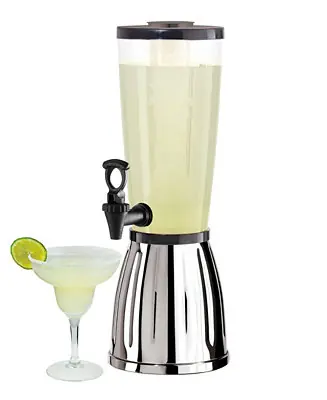 3 Quart Beverage Dispenser with Ice Tube Ez-Pour Spigot Deal