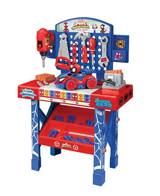 Exclusive Spidey and His Amazing Friends Tool Bench Playset with Take Apart Car