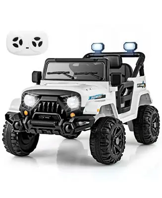 12V Kids Ride on Truck Car with Remote Control Threaded Wheels and 3 Speeds Luxury