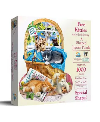 Free Kitties 1000 piece Jigsaw Puzzle for Adults Special Shape Don’t Miss Out