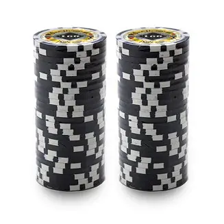 Black Diamond Holo Inlay Poker Chips (25-Pack) For Poker Direct From Factory