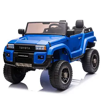 Direct From Factory 24V Two-seater Kids Ride On Car W/Parents Remote Control, Licensed Toyota LC250,110w Motors, With Shovel, Three-point Seat Belt, Slow Start, Speed adjustment, Bluetooth, Music for Kids Aged 3+.