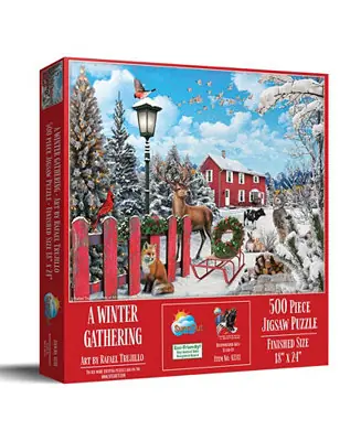 A Winter Gathering 500 piece Jigsaw Puzzle for Adults Christmas Low Price