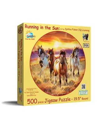 Instant Buy Running in the sun 500 piece Jigsaw Puzzle for Adults Round