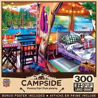Flash Sale MasterPieces Campside - Glamping Style 300 Piece EZ Grip Jigsaw Puzzle