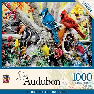 MasterPieces Audubon - Backyard Birds 1000 Piece Jigsaw Puzzle Exclusive Offer