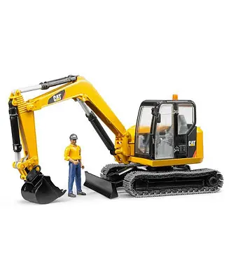 1/16th Caterpillar Mini Excavator w/ Construction Worker by Bruder Trusted Brand