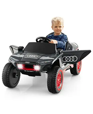 12V Licensed Audi Kids Ride-On E-tron Racing Car w/Remote Control & Lights Clearance