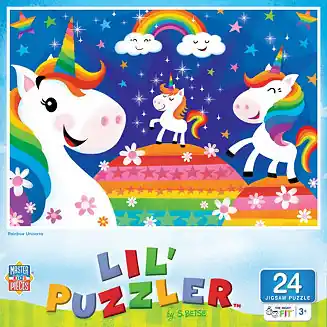 Lil Puzzler - Rainbow Unicorns 24 Piece Jigsaw Puzzle Today Only