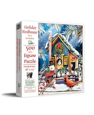 Weekend Sale Holiday Birdhouse 500 piece Jigsaw Puzzle for Adults Christmas