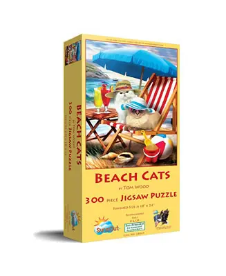 Don’t Miss Out Beach Cats 300 piece Jigsaw Puzzle for Adults