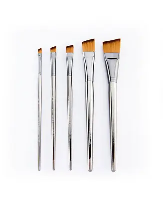 ZEN 73 Series 5pc Multi Media Artist Paint Brush Pack Angular Assorted Bargain