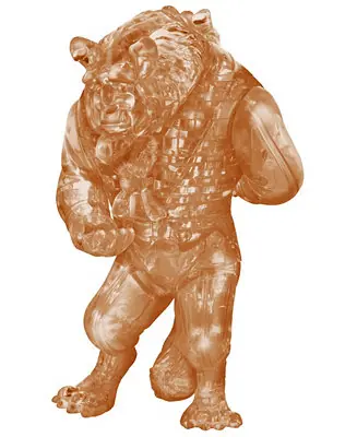 Hassle-Free Returns 3D Crystal Puzzle - Disney Prince Adam, Beast Brown - 49 Piece